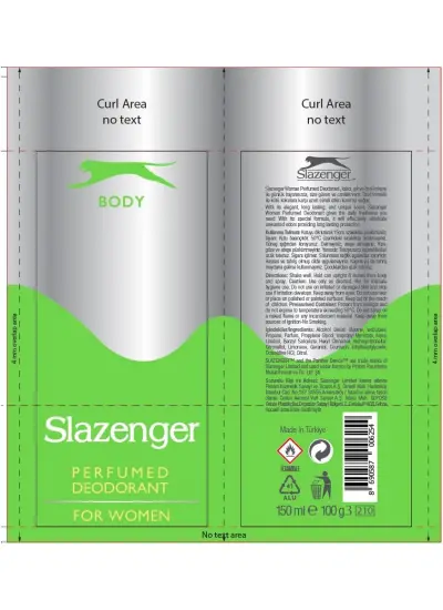 Slazenger Deodorant Yeşil Women 150 ml