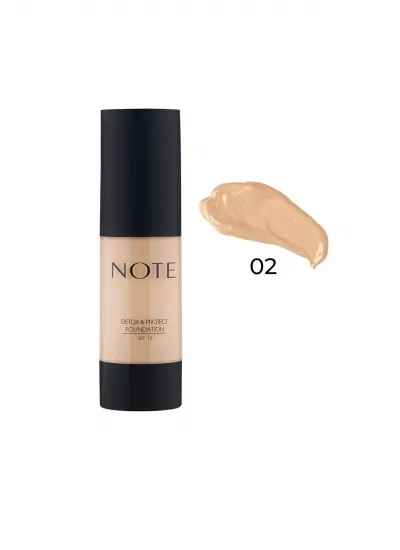 Note Cosmetics Detox & Protect Canlandırıcı Etkili Spf 15 Kapatıcı Fondöten 02 Natural Beige