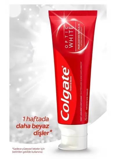 Colgate Optic White Parıldayan Beyazlık Beyazlatıcı Diş Macunu 75 ml