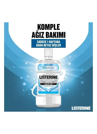 Listerine Ağız Gargarası Advanced White 500 ml x2