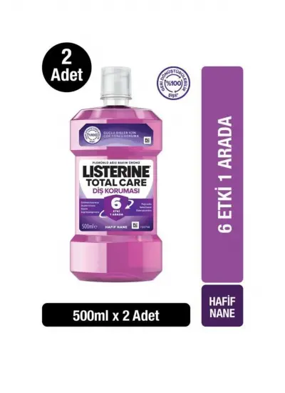 Listerine Total Care Ağız Bakım Gargarası Nane 500 ml x2