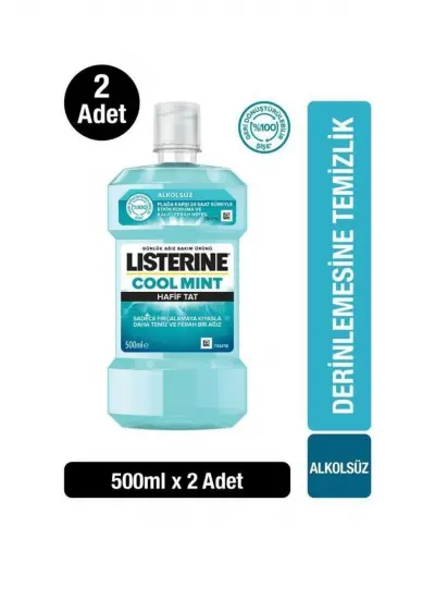 Listerine Total Care Cool Mint Ağız Gargarası 500 ml x2