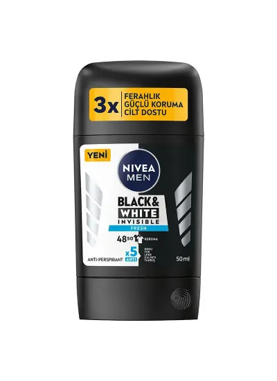 Nivea Men Black & White Invisible Fresh Erkek Stick Deodorant 50 ml