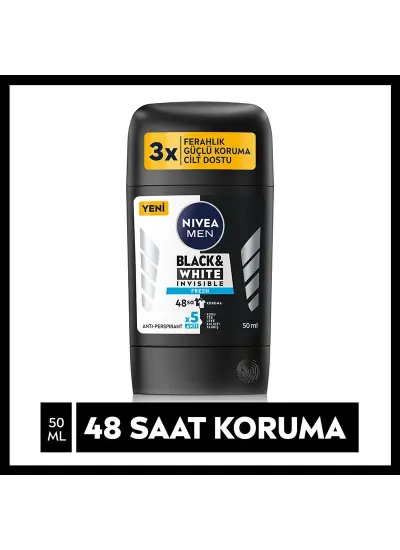 Nivea Men Black & White Invisible Fresh Erkek Stick Deodorant 50 ml