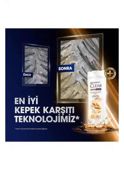 Clear Women Kepeğe Karşı Etkili Şampuan Saç Dökülmesine Karşı 350 ml x3