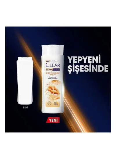 Clear Women Kepeğe Karşı Etkili Şampuan Saç Dökülmesine Karşı 350 ml x3