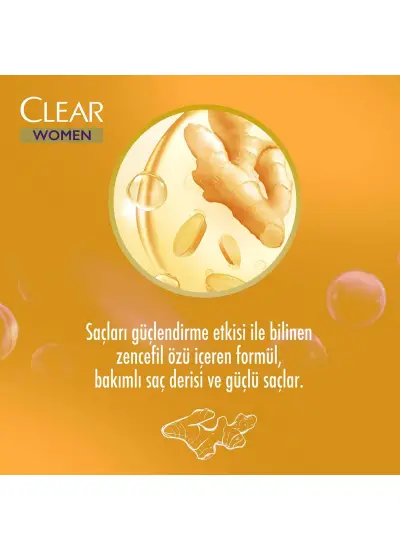 Clear Women Kepeğe Karşı Etkili Şampuan Saç Dökülmesine Karşı 350 ml x3