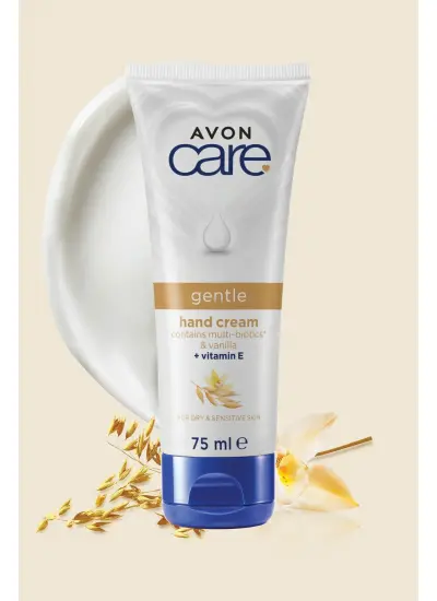 Avon Care Gentle Multi-Biotics & Vanilya Içeren E Vitaminli Kuru Ciltler İçin El Kremi 75 Ml.