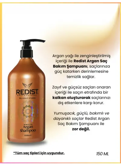 Redist Redıst Sampuan 1000ml. Argan