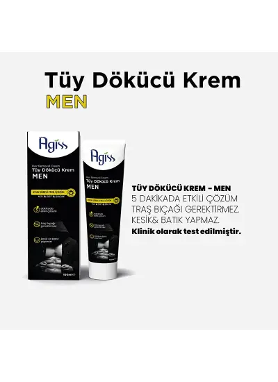 Agiss Erkek Tüy Dökücü Krem 100 ml