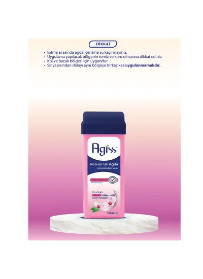 Agiss Roll-On Sir Ağda Hassas Ciltler İçin (Pudralı) 100 ml