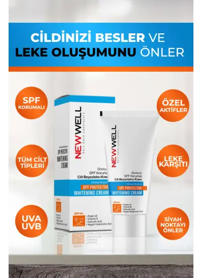 New Well Besleyici SPF Korumalı Cilt Beyazlatıcı Krem 50ML