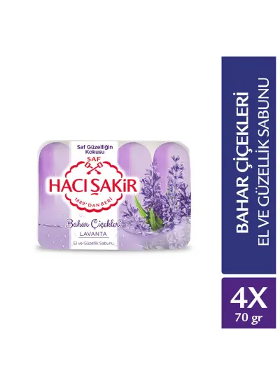 Hacı Şakir Bahar Çiçekleri Lavanta Güzellik Sabunu 4X70 Gr