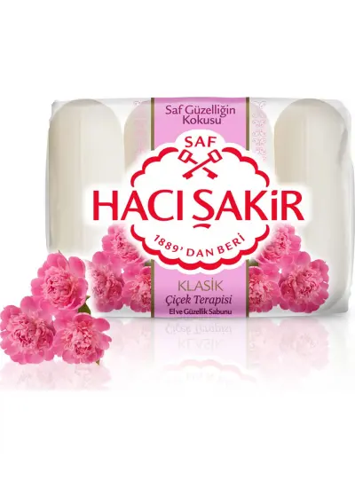 Hacı Şakir El Ve Güzellik Sabunu Klasik Çiçek Terapisi 4 x 70GR