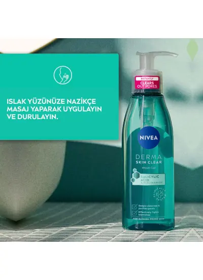 Nivea Derma Skin Clear Sivilce Karşıtı Yüz Temizleme Jeli 150 ml