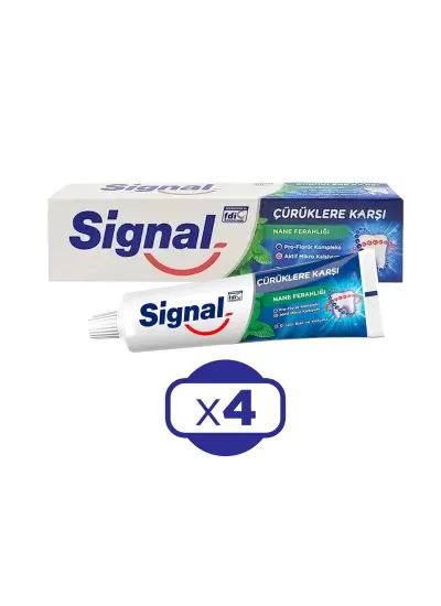 Signal Nane Ferahlığı Çürüklere Karşı 50 ml Diş Macunu X4