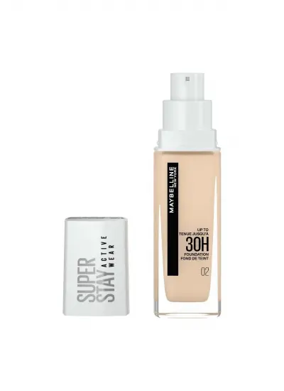 Maybelline New York Super Stay Active Wear 30h Fondöten 02 Naked Ivory