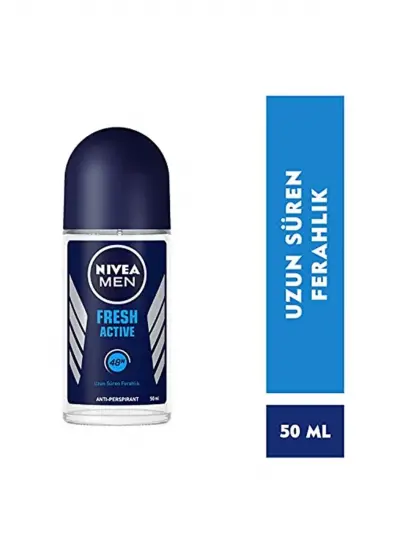 NIVEA Men Erkek Roll On Deodorant Fresh Active 48 Saat Anti-perspirant Koruma 50ml