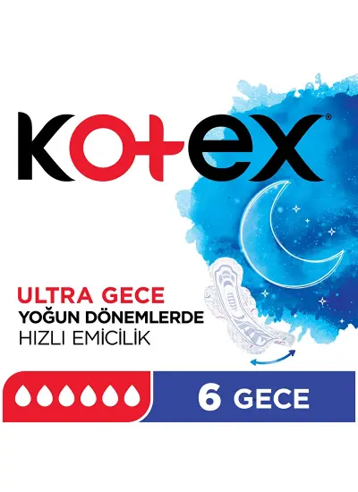 Kotex Ultra Ped Gece 6'lı x3