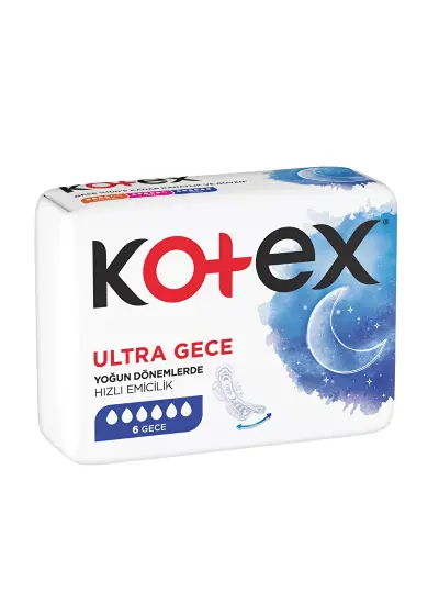 Kotex Ultra Ped Gece 6'lı x3