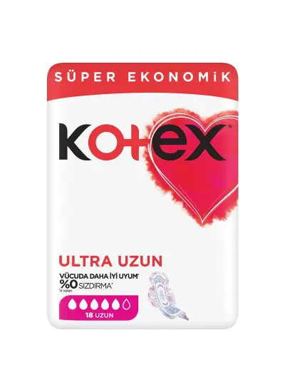 Kotex Ultra Uzun Hijyenik Ped Uzun 18’li Süper Ekonomik