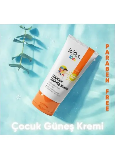 Wou World of Unique Kıds Yüksek Koruma Etkili Spf50 Çocuk Güneş Kremi 50ml