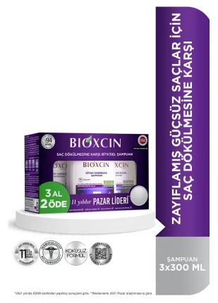 Bioxcin Siyah Sarımsak Şampuanı 3 al 2 Öde 3x300 Ml
