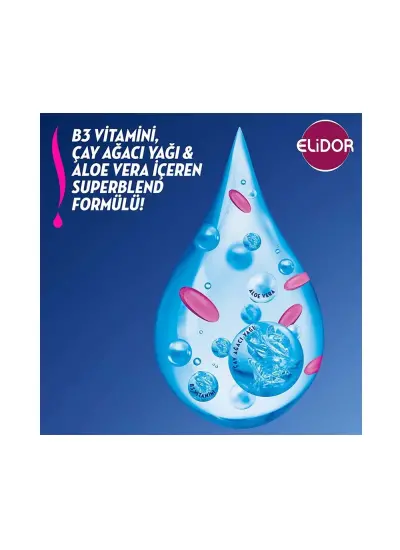 Elidor Superblend 2'si 1 Arada Şampuan & Krem Kepeğe Karşı Etkili 400 Ml