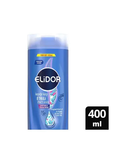 Elidor Superblend 2'si 1 Arada Şampuan & Krem Kepeğe Karşı Etkili 400 Ml