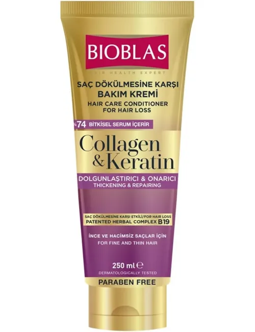 Bioblas Collagen Ve Keratin Saç Dökülmesine Karşı Şekillendirici Bakım Kremi 250 ml