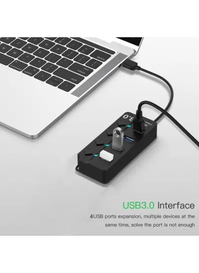 USB Hub 4 Port USB 3.0 Hub USB Adaptörü USB Dağıtıcı Çoğaltıcı K997