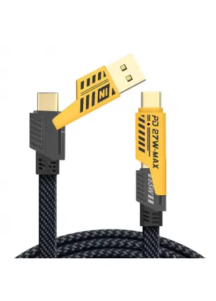 65Watt,USB-A, USB-C - USB-C, Lightning1.2mt Şarj Kablosu
