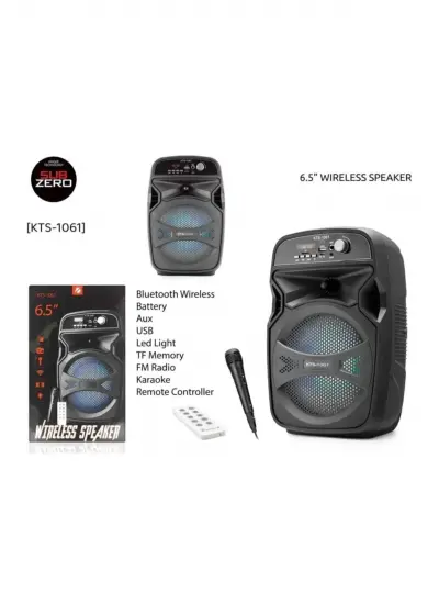 Kts KTS -1061 Bluetooth Speaker Hoparlör | Mikrofon | Kumanda | Radyo Karaoke Hoparlörü