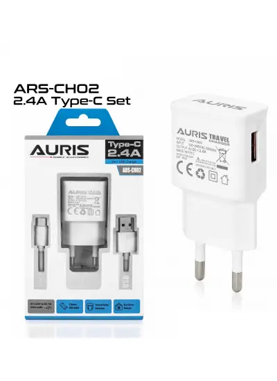 Auris Ars-Ch02 2.2A Type-c Hızlı Şarj Seyahat Şarj Cihazı