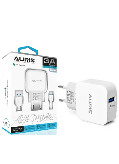 Auris Ars-CH15 ЗА Type-C Usb Seyahat Şarj Cihazı Hızlı Şarj Cihazı