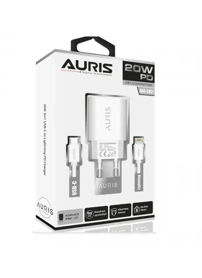 Auris Ars-Ch21 20W Usb-C'den Lightning PD Şarj Cihazı