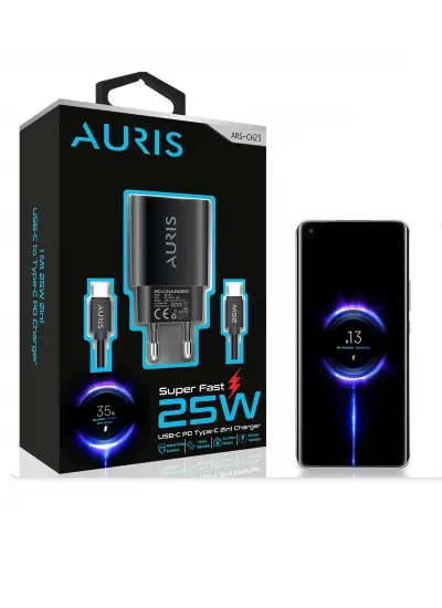 Auris ARS-CH25 Pd Type-C Set 25W Turbo Şarj Cihazı