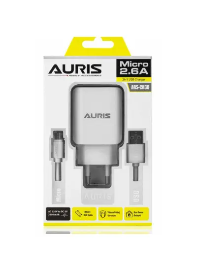 Auris Ars-Ch30 Micro Set 2.6A Eco Şarj Cihazı