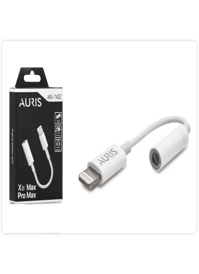 Auris Lightning Girişli Xs Max Pro Max Uyumlu Kablolu Kulaklık Çevirici Lightning Jack Aux Çevirici Ars-Ta02