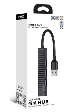 FULLTECH FH-2 4-in-1 USB Hub Tak Çalıştır, 4xUSB Portlu USB3.0 ve USB2.0 Destekli USB HUB