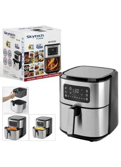 Skytech St-af800 Airfryer Kızartma Makinesi 8 Litre 1700 Watt