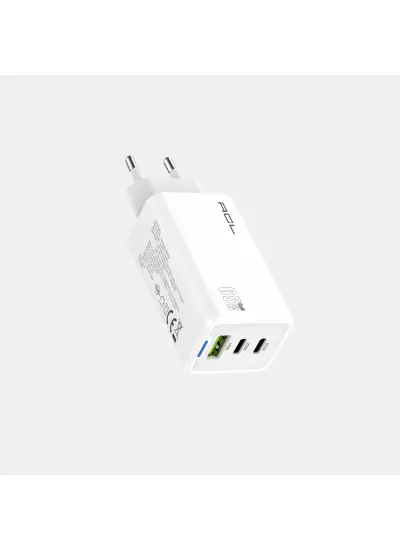 Acl AC-100 65Watt 1xUSB-A  2xUSB-C  LED Işıklı Duvar Şarj Aleti