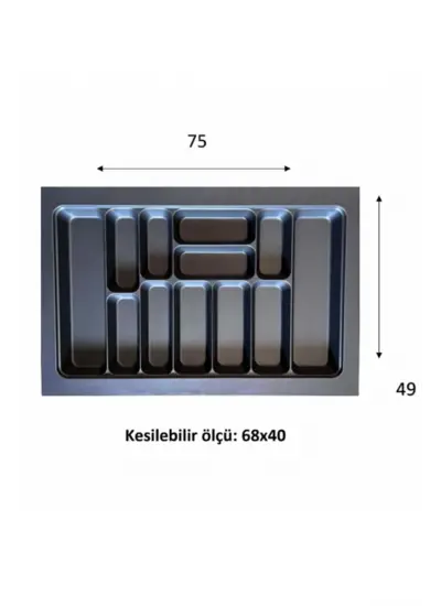 Eco Lüx Modül Kaşıklık Antrasit 76x49 Cm-ACERO-20357