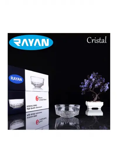 Rayan Cristal 6'lı Cam Kase