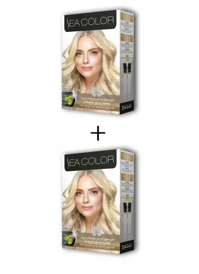 Sea Color 2X2 Tüp Krem Saç Boyası Seti Bebek Sarısı No:0.2