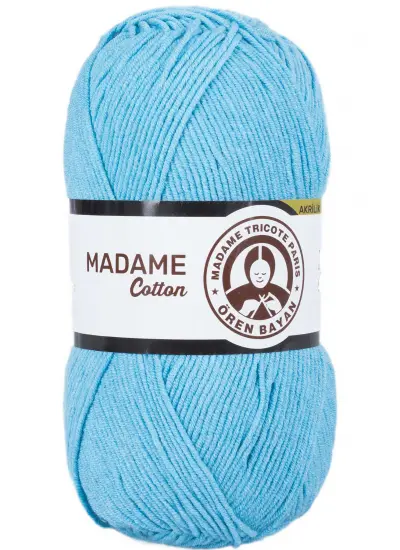 1 Adet Madame Cotton El Örgü İpi Yünü 100 gr 016 Turkuaz