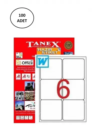 Tanex TW-2006 Laser Etiket 99,1x93,1 mm 100 Adet