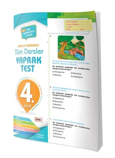 Tüm Dersler Yaprak Test 4