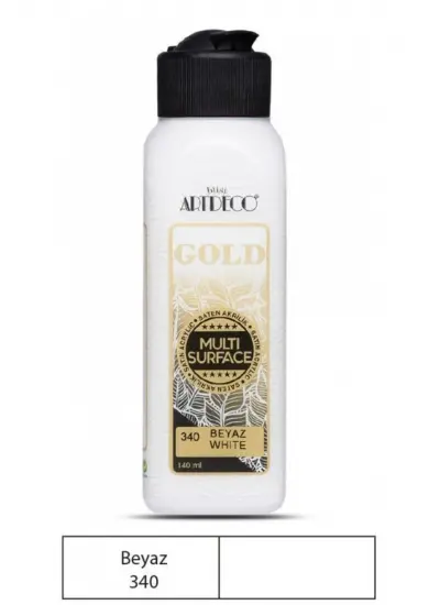 Artdeco Gold Multi Surface Akrilik Boya Beyaz 140 ml 340