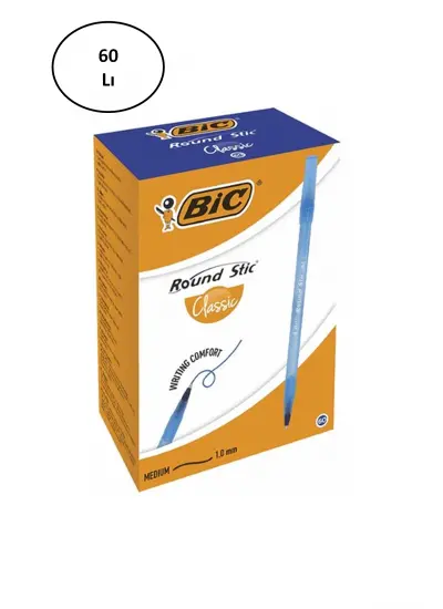 Bic Round Stic Tükenmez Kalem Mavi 60'lı